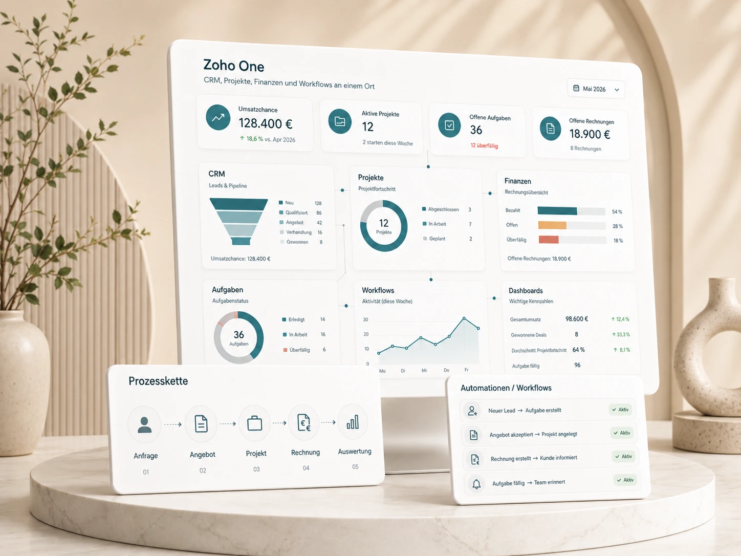 Zoho One Dashboard-Vorschau